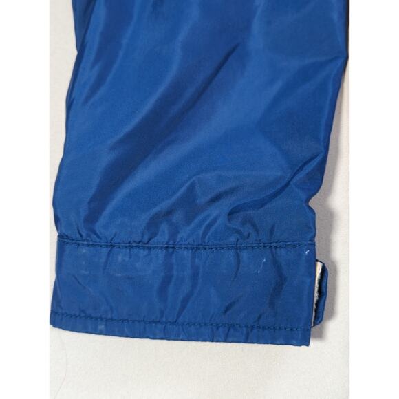 90s Nike Blue Windbreaker Jacket Mens Medium Hooded Pullover Swoosh Vintage - Picture 4 of 16